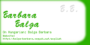 barbara balga business card